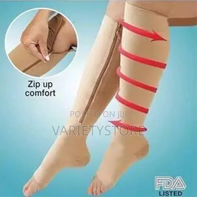Zipper Compression Socks for Varicose Veins and Heavy Legs