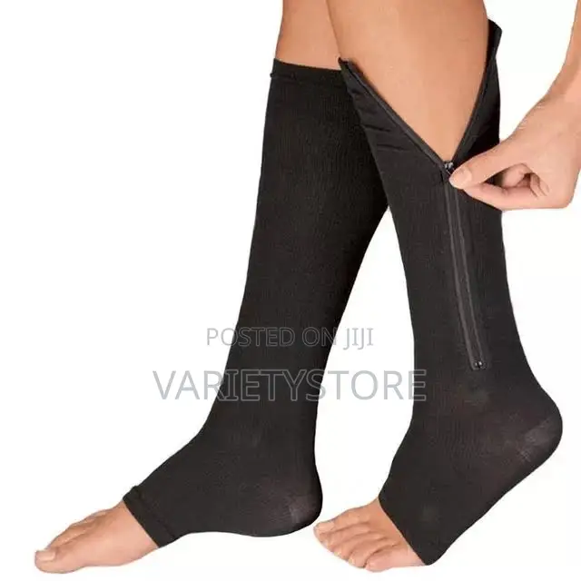 Zipper Compression Socks for Varicose Veins and Heavy Legs