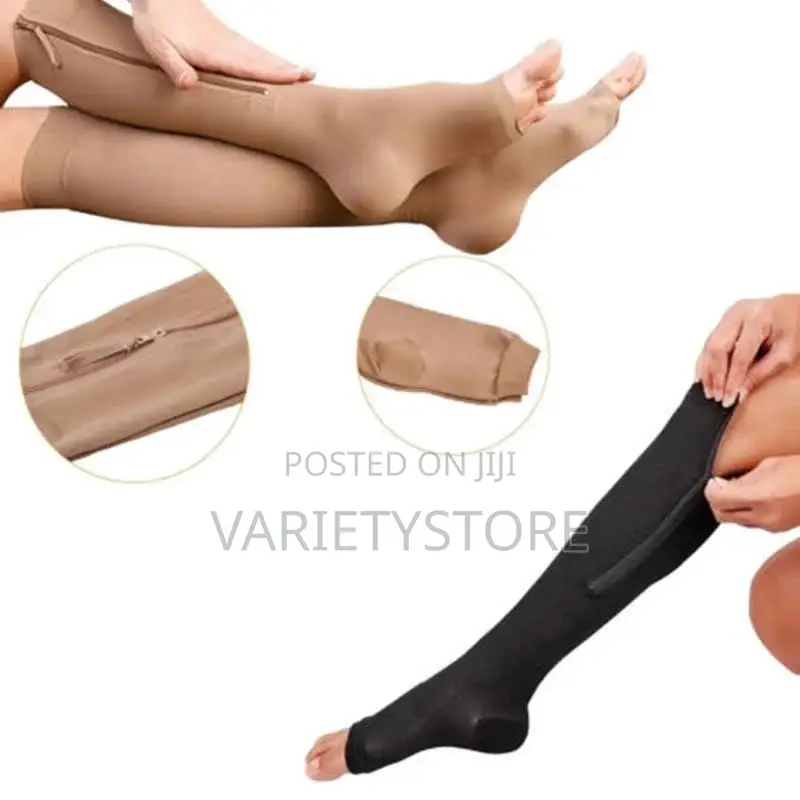Zipper Compression Socks for Varicose Veins and Heavy Legs