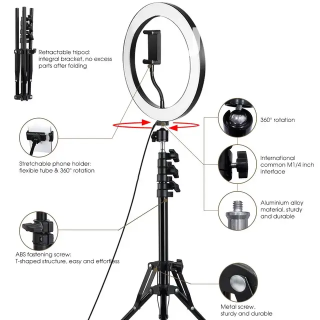 Ring Light With Tripod Selfie Ring Light