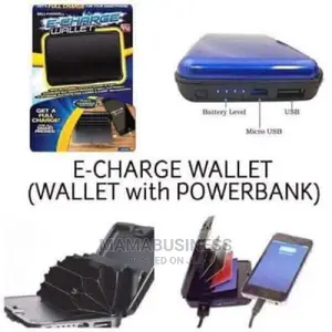 Universal Chef Rfid Blocking E-Charge Wallet With Power Bank