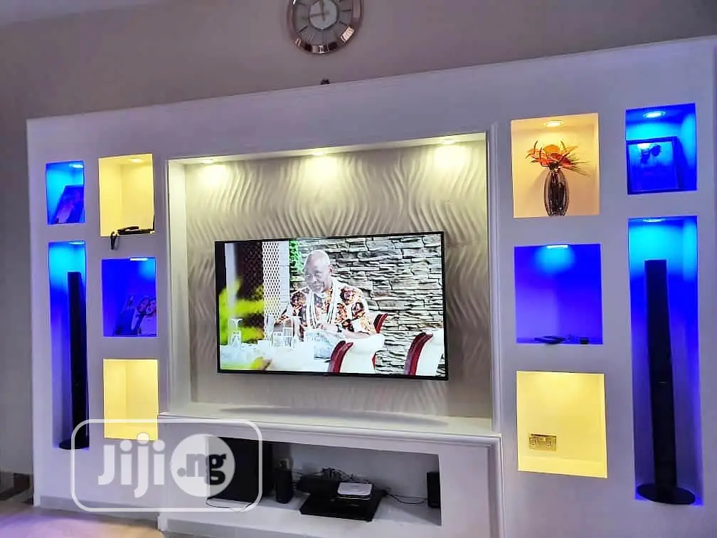 Tv Wall False Design. Wallpaper, 3d Panel.