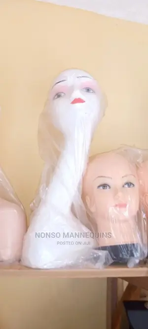 Long Head White Colour Wig/Hat Fascinator Display Manikin