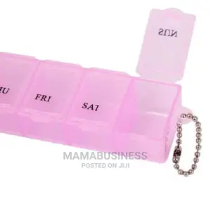 7 Day Pill Box Tablet Dispenser Organizer Case - Pink