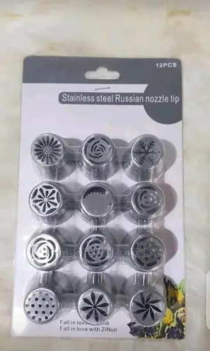 12 Pieces Russian Beak Stainless Steel Decorate Filling Cake