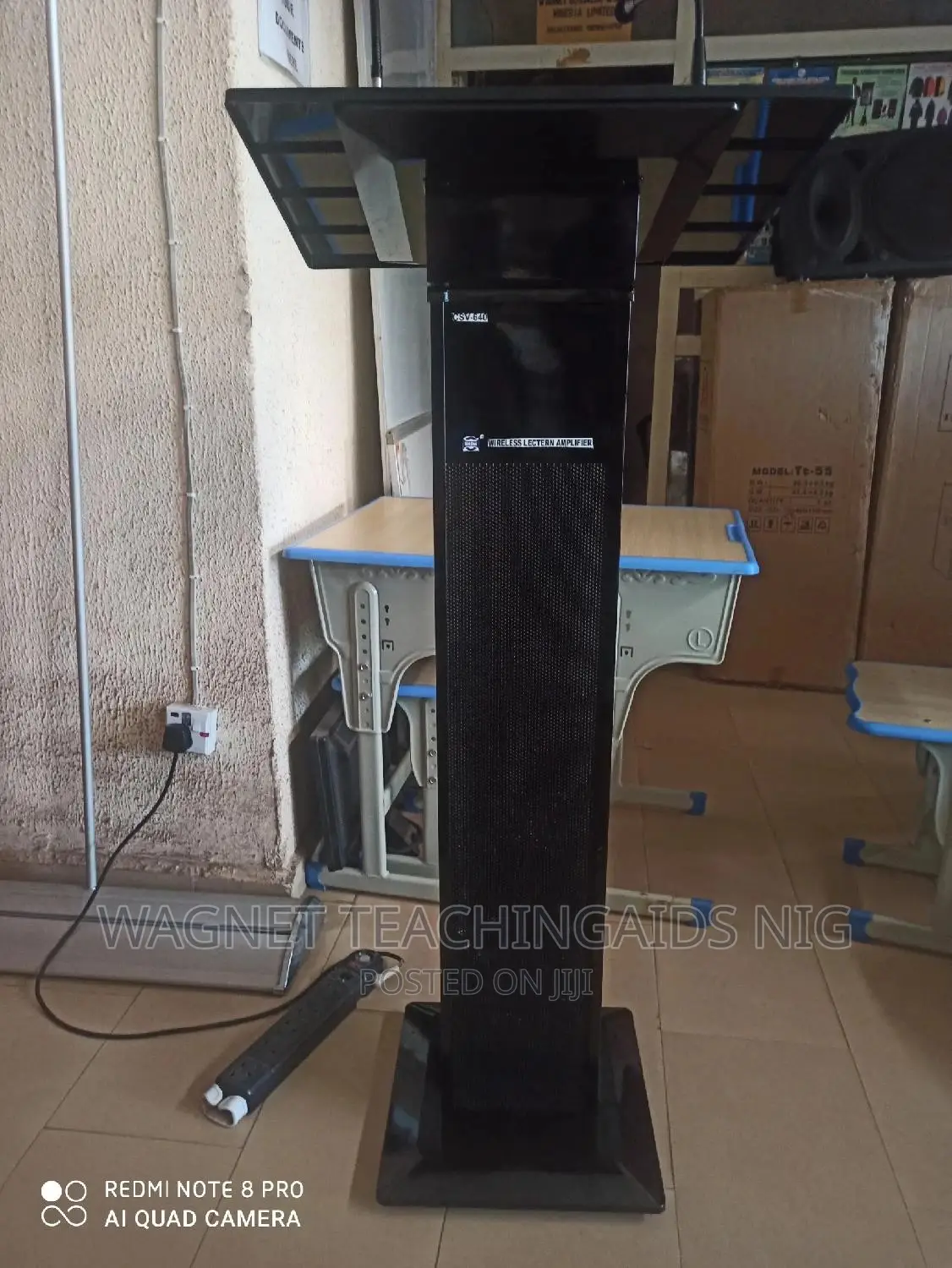 Black Wireless Pulpit/ Lecern