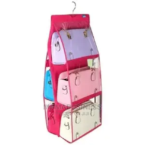 6 Pocket Large Clear Purse Bag Organizer