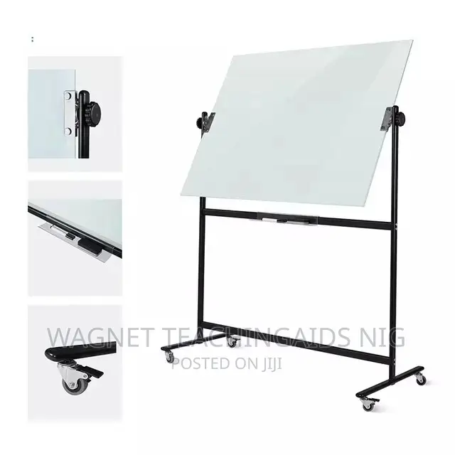 Executive 3x4feet Movable Single Sided White Magnetic Board