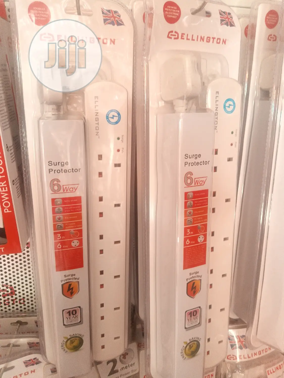 Ellington 6 Way Surge-Protector Extension Socket