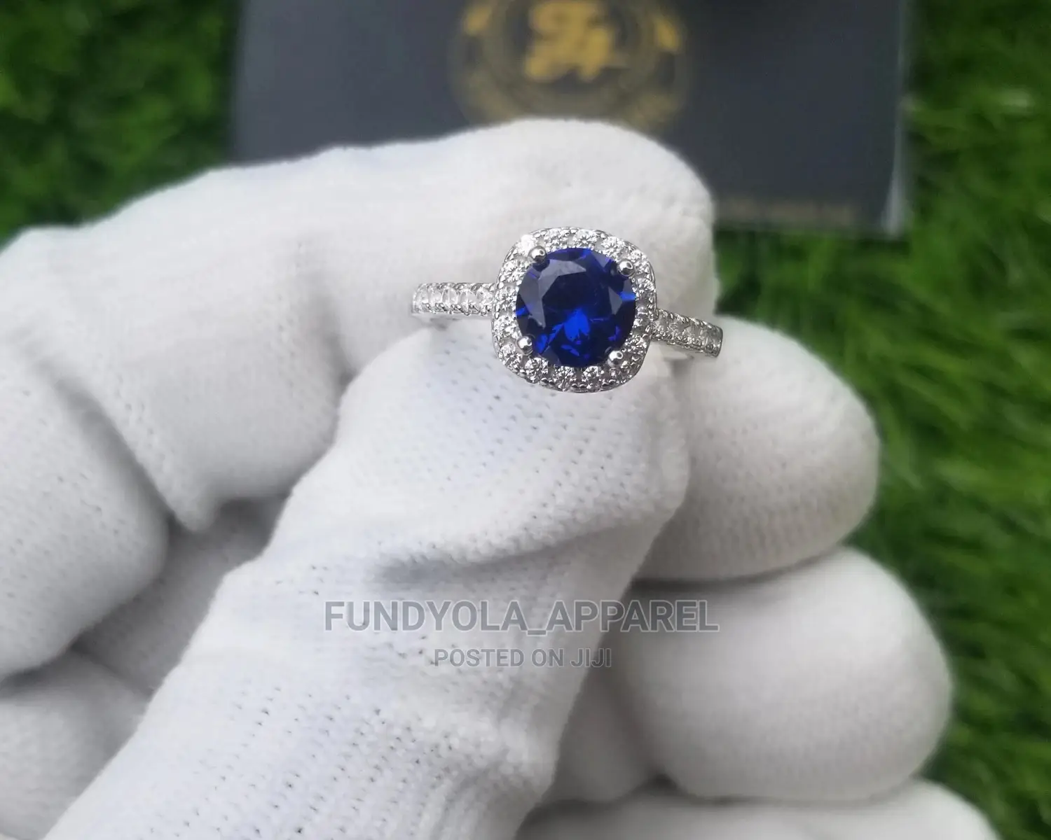 S925 Silver Gold Stone Engagement Proposal Ring