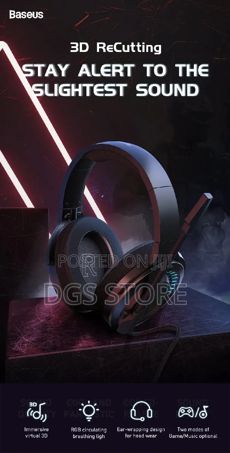 Baseus Gamo DO5 Gaming Headphone Immersive Virtualmicrophone