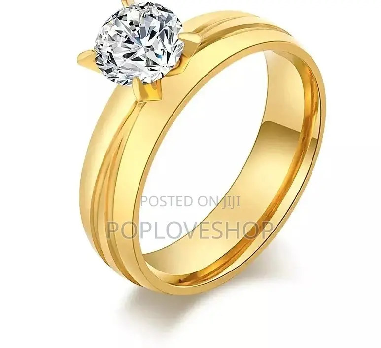 Non Fade Titanium Engagement Ring