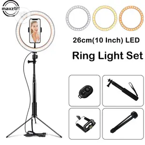 10 Inch Selfie Light Stick With Led Ring Light Tripod Stand