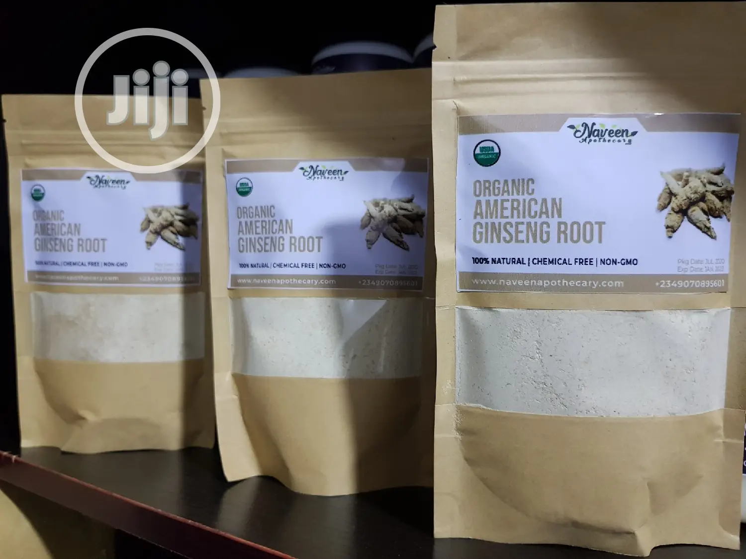 Organic American Ginseng Root Powder -50grams