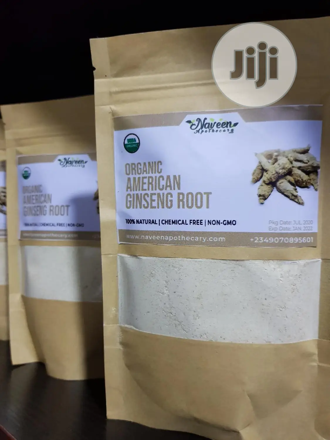 Organic American Ginseng Root Powder -50grams