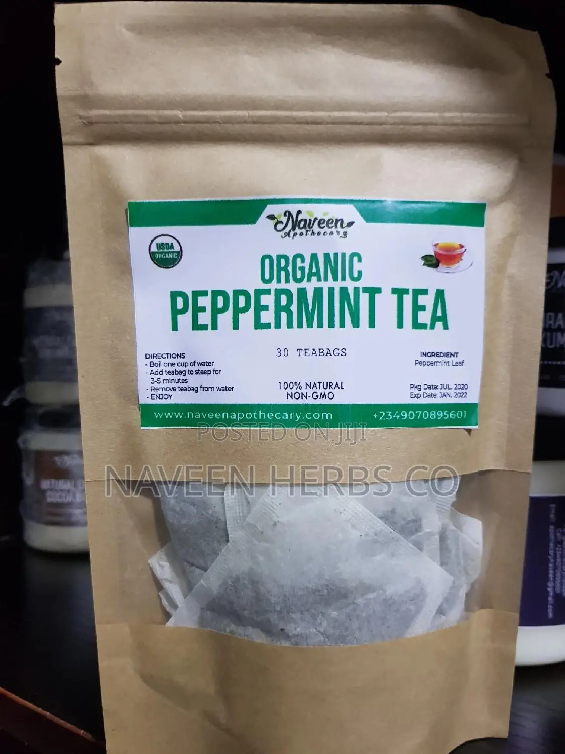 Organic Peppermint Tea -30 Teabags
