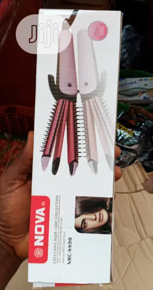 Electronic Hair Straightener+Curler+Comb.