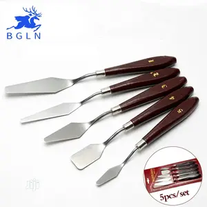 5pcs Mixed Stainless Steel Palette Scraper Set Spatula Knive
