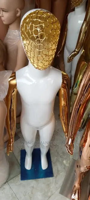Gold/White Kids 2 to 5 Years Mannequins