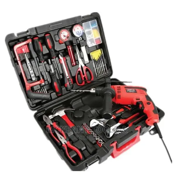 Tools Box Kit Set With Electric Drill Machine