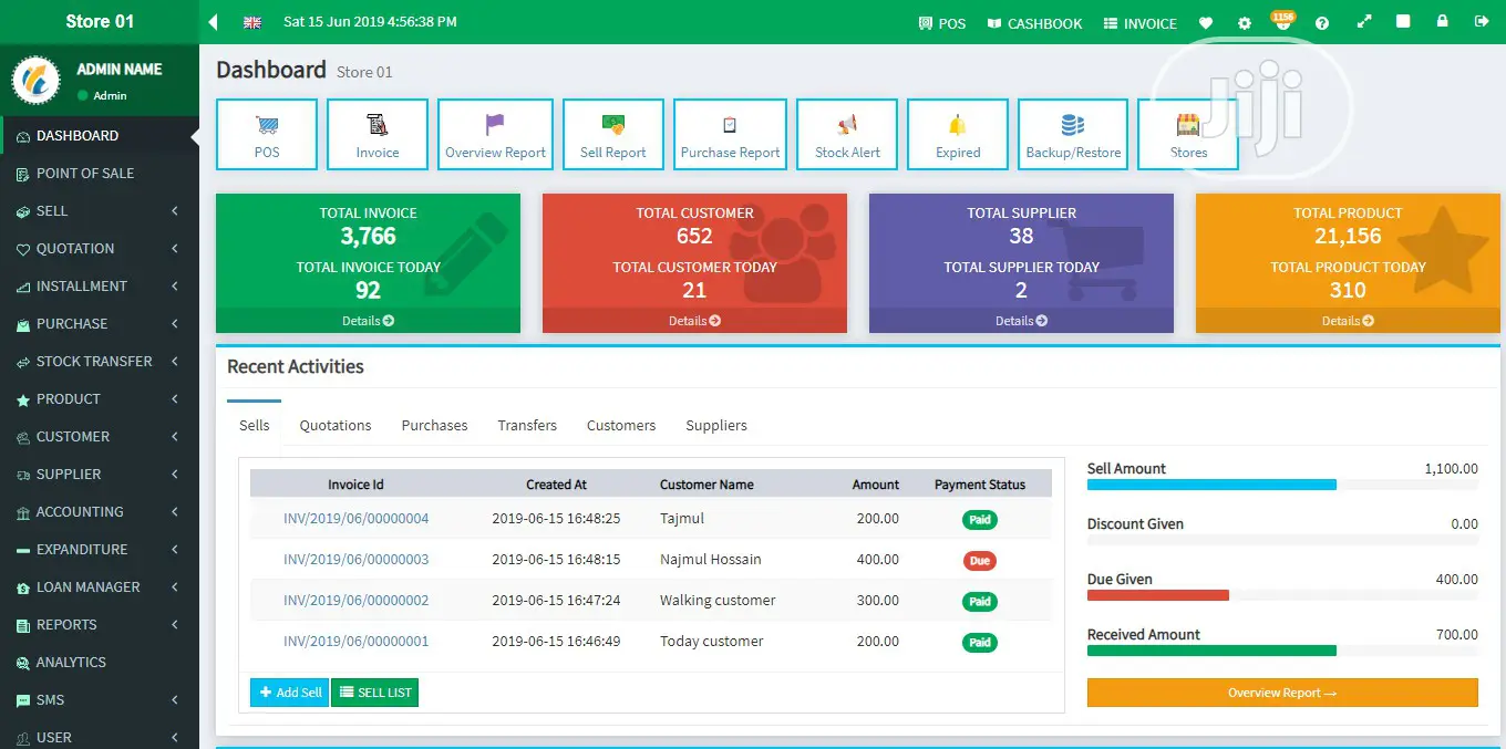 Advanced Accounting, Stock, Inventory And Crm,Pos Software.
