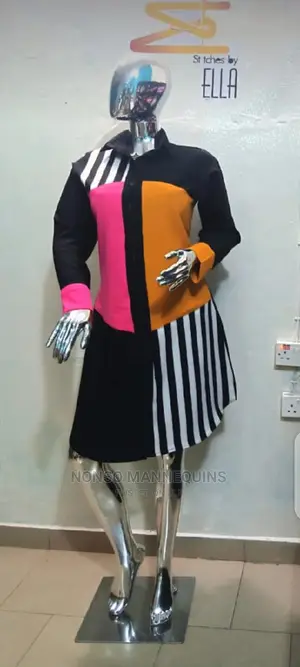 Busty Silver Chrome Mannequins