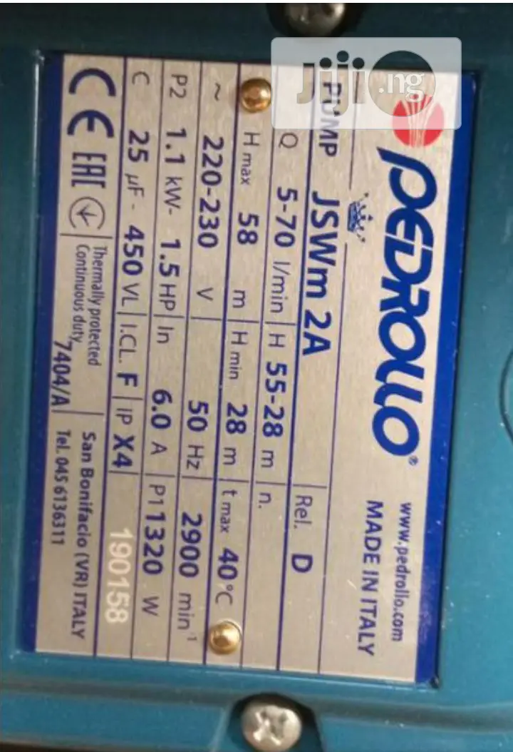 Pedrollo 1.5hp 2in1 Stad By