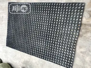 100cm by 150cm Holes Pattern Footmat Black Color
