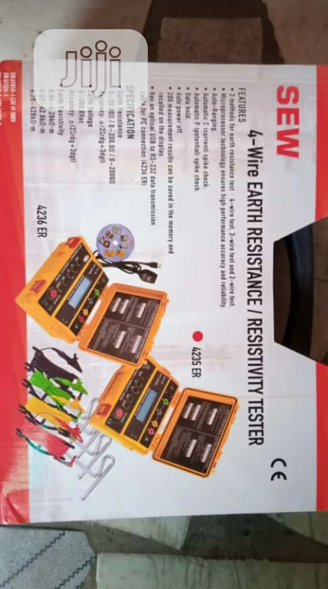 Sew 4 Wire Earth Resistance Resistivity Tester