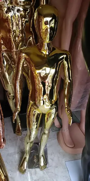 Age 6 To 10 Years Gold Chrome Unisex Mannequins