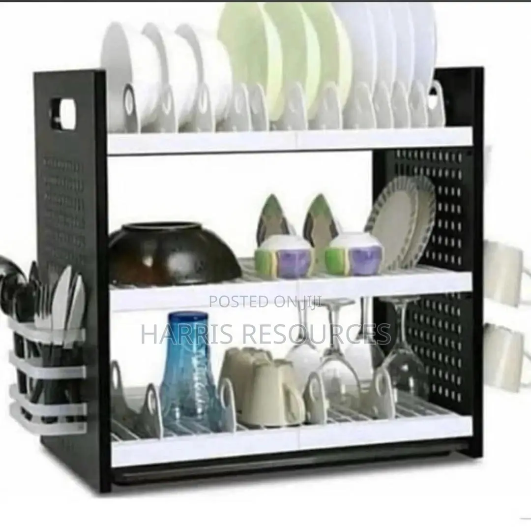 Qasa Rustless Three Tier Plastic Dish Drainer