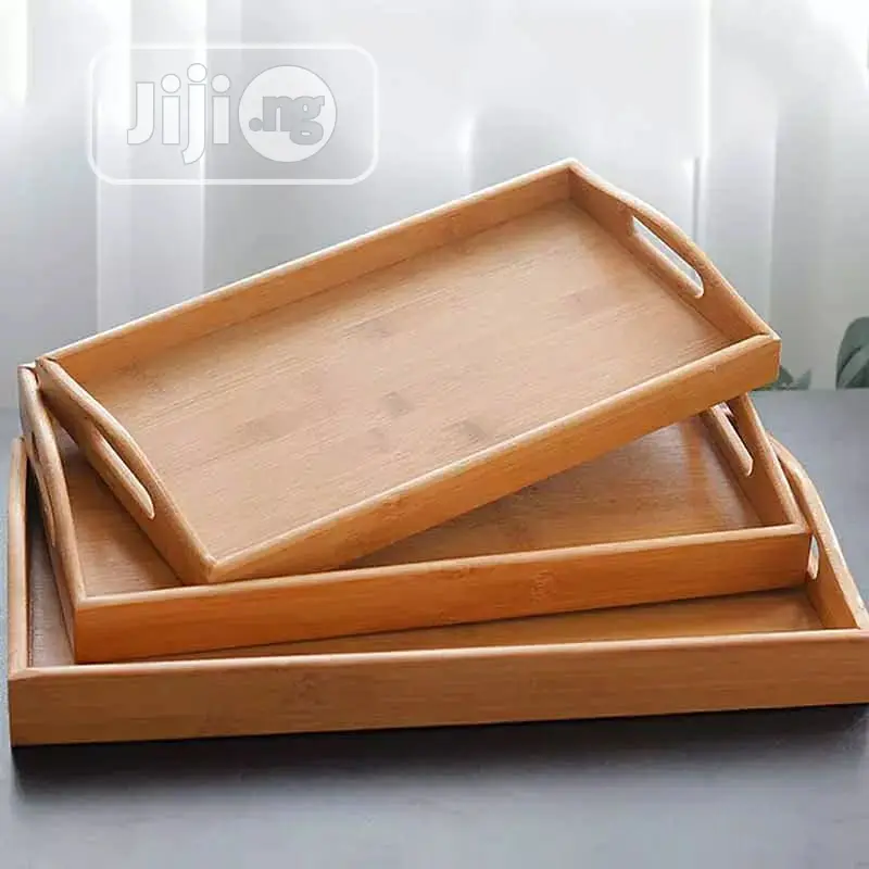 3pcs Bamboo Tray Set