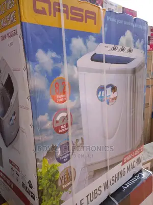 Qasa Washing Machine 8.2 Double Tubs Washing and Drying