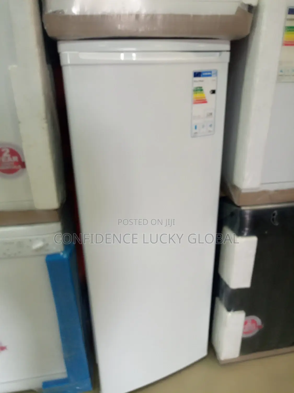 Essentials Single Door Standing Fridge.