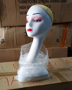 Long Neck White Mannequin Head