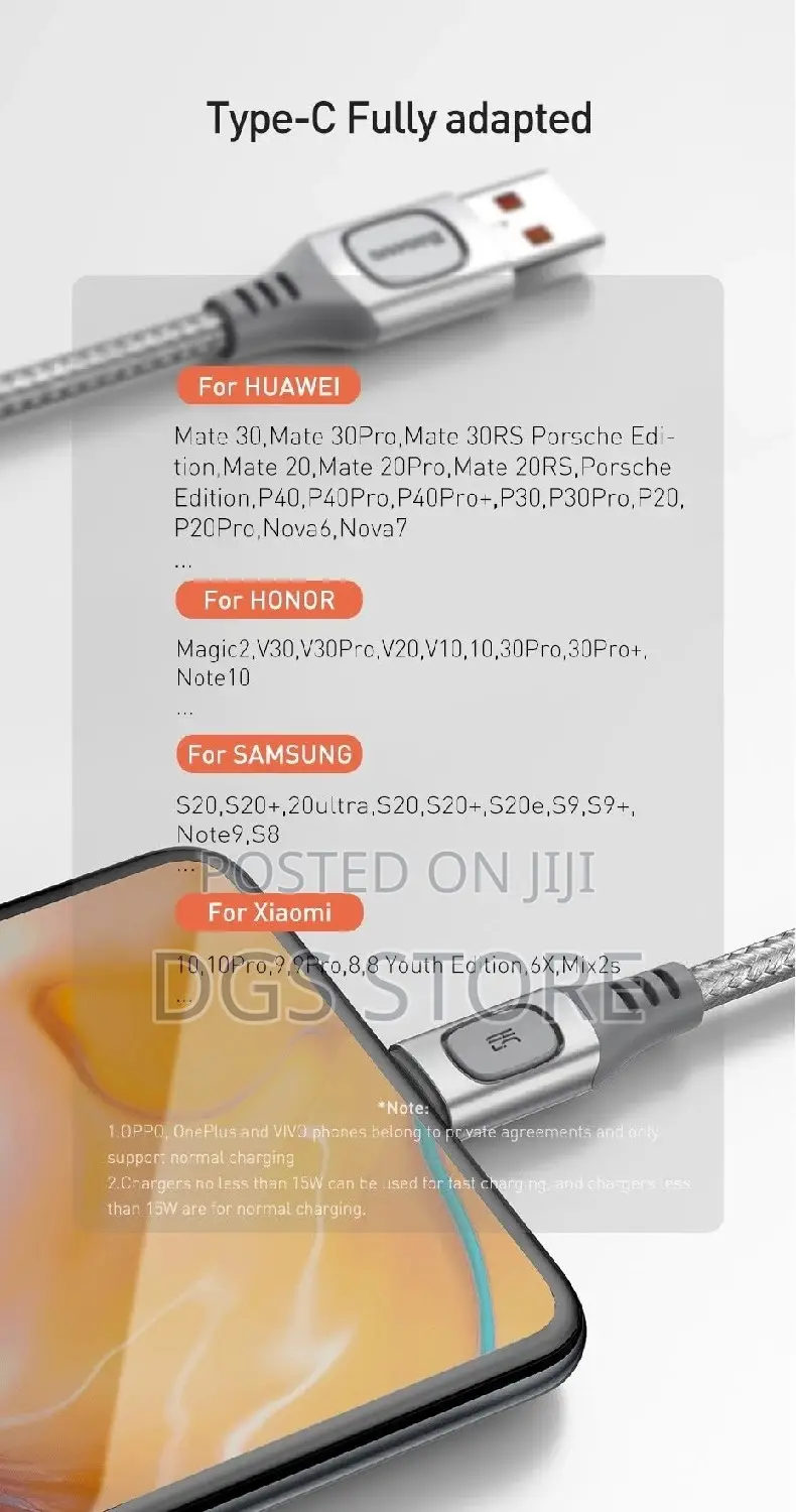 Baseus Fast Charging Cable Type C Multi Protocol Conversion