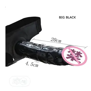 Black Strap on Dildo Silicone Sex Toy