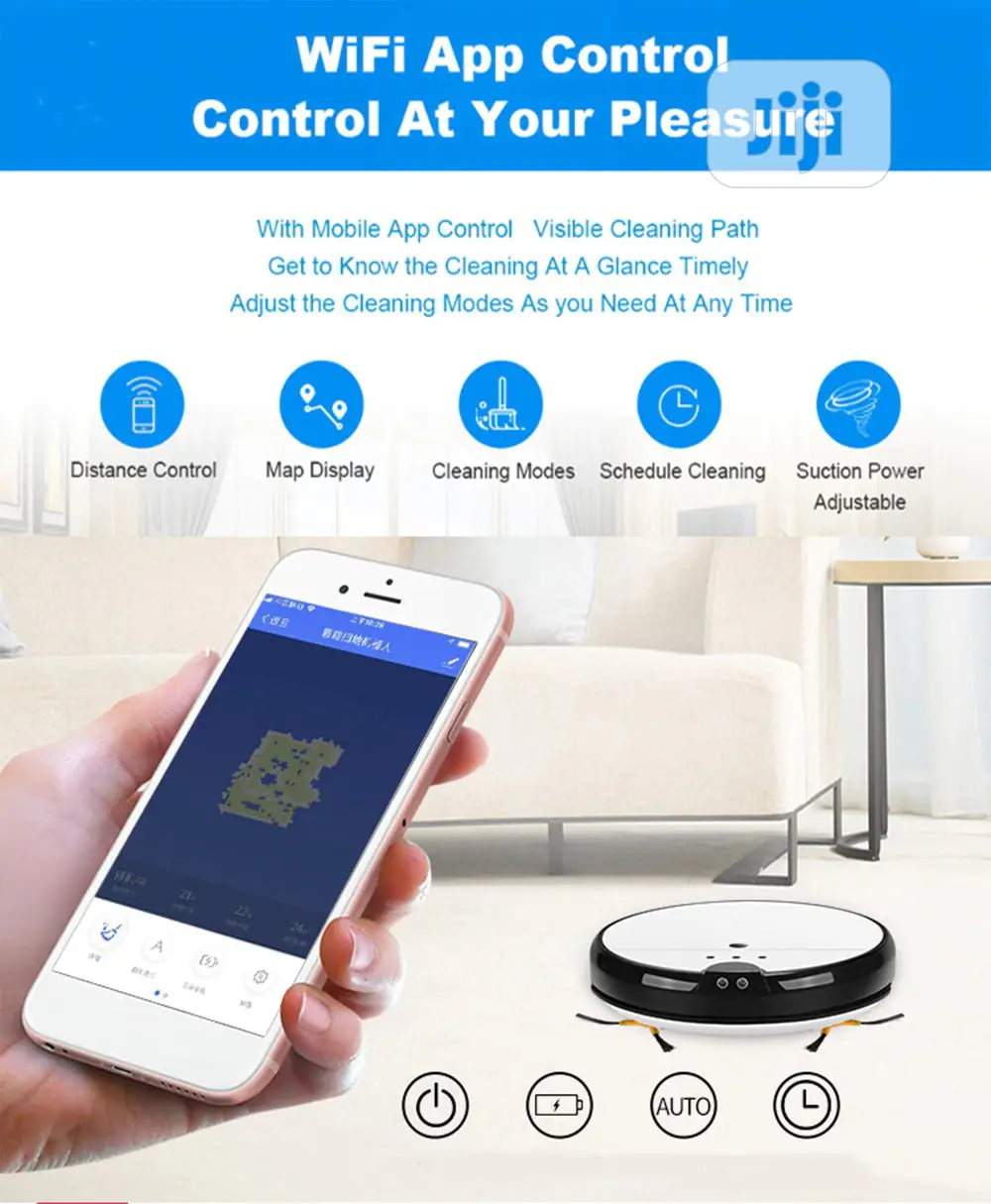 APP Sweeping Mopping WIFI Robot Vacuum Cleaner
