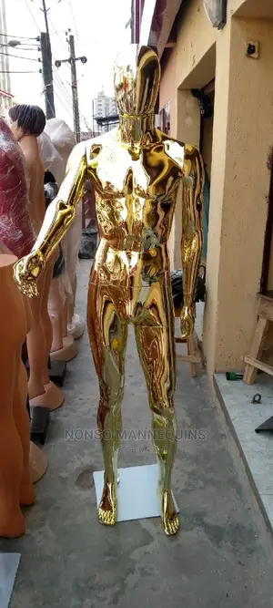 Male Gold Chrome Display Mannequins