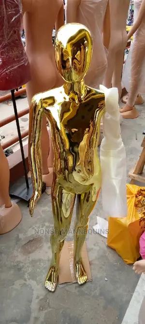 Age 7 To 12 Years Unisex Gold Kids Mannequins