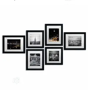 6pcs Wall Frame Black and White 20cmx27cm
