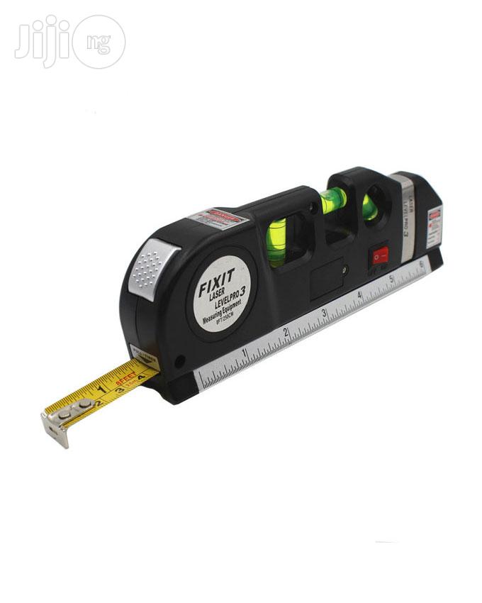 Multipurpose Laser Level Aligner Bubbles Ruler 8ft Tape.