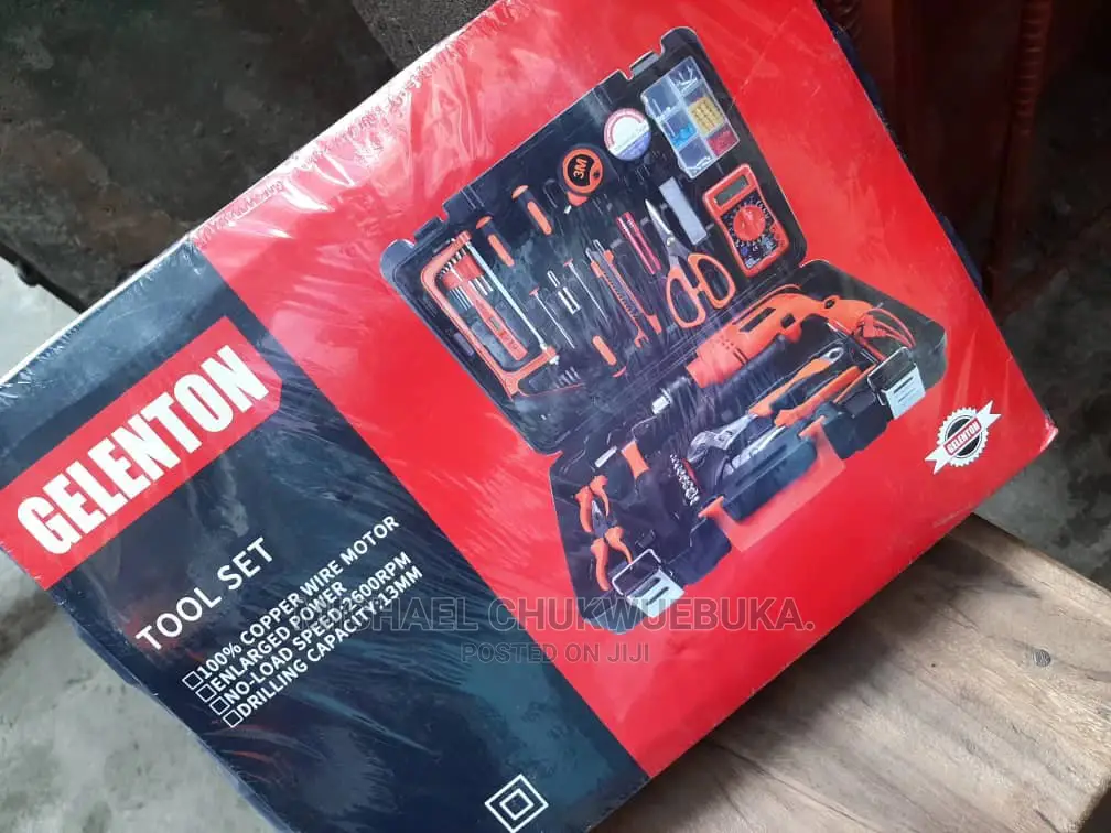 Tools Box Kit Set With Electric Drill Machine