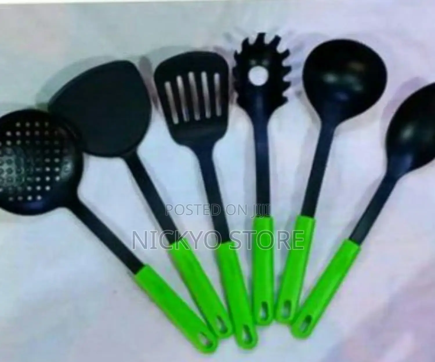 6-Piece Kitchen Utensil Set With Stand (Color Handle Set)