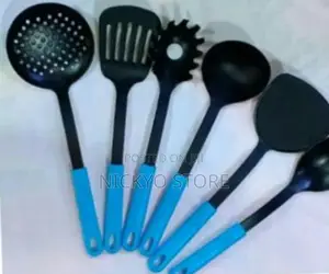 6-Piece Kitchen Utensil Set With Stand (Color Handle Set)