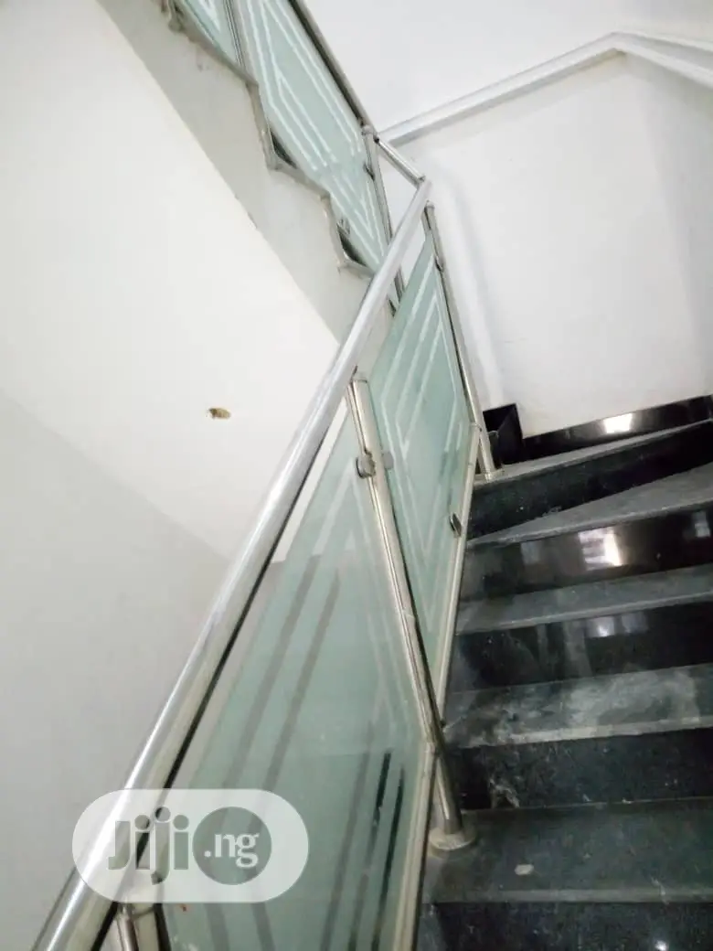 Staircase With Border Line Glass