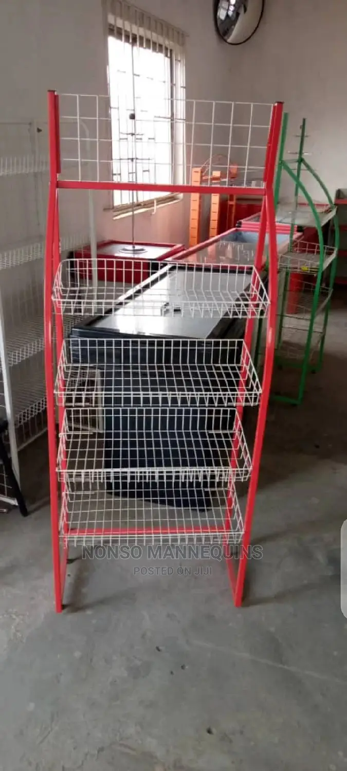 Red and White Display Basket