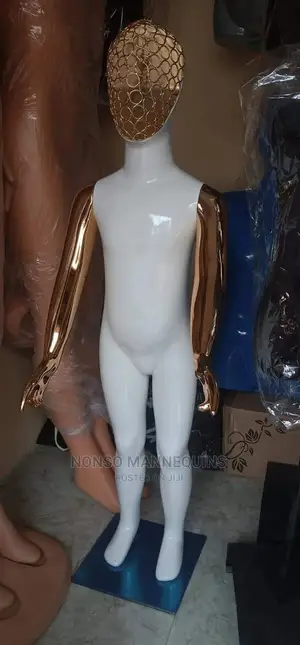 Faceless Glossy White Kids Mannequins