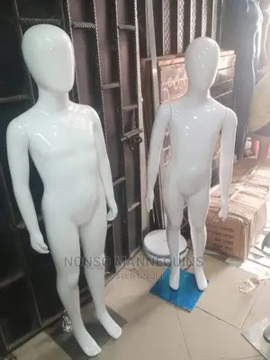 Faceless Glossy White Kids Mannequins