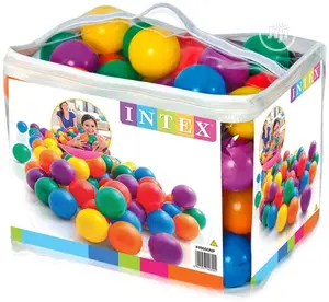 Intex 3-1/8" Fun Ballz - 100 Multi-Colored Plastic Balls, Fo